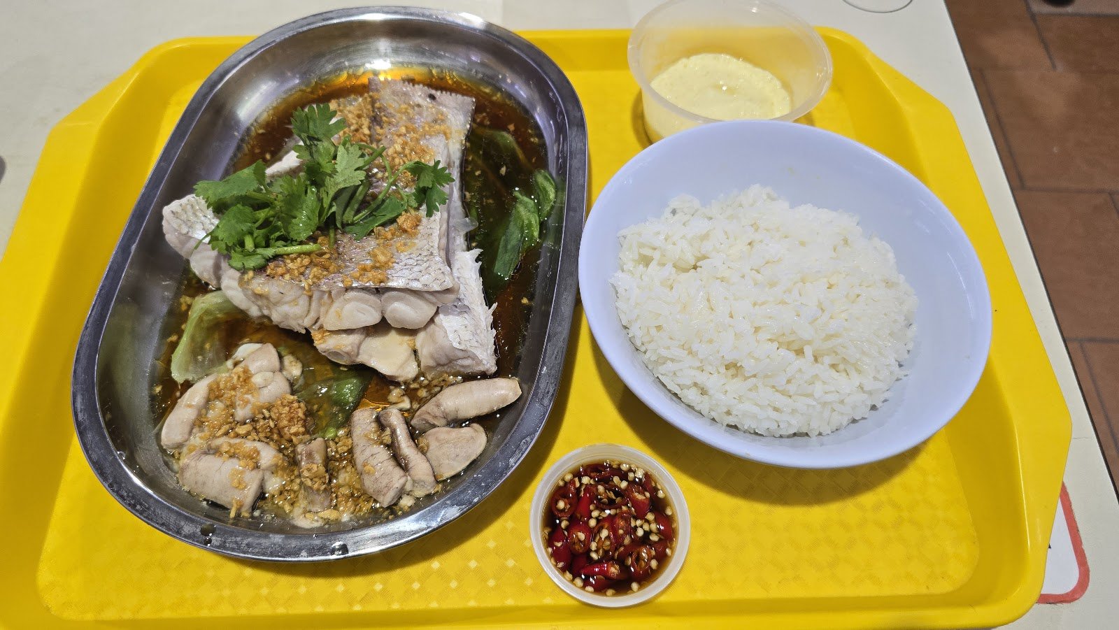 Long Yuan Fish Meat Soup + Steamed Fish