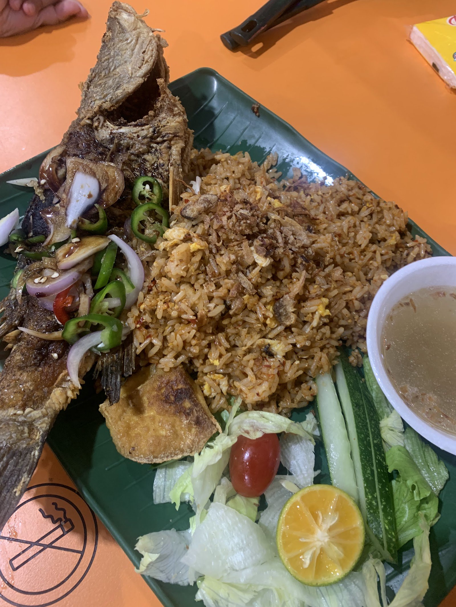 Nasi Putih Ayam Penyet