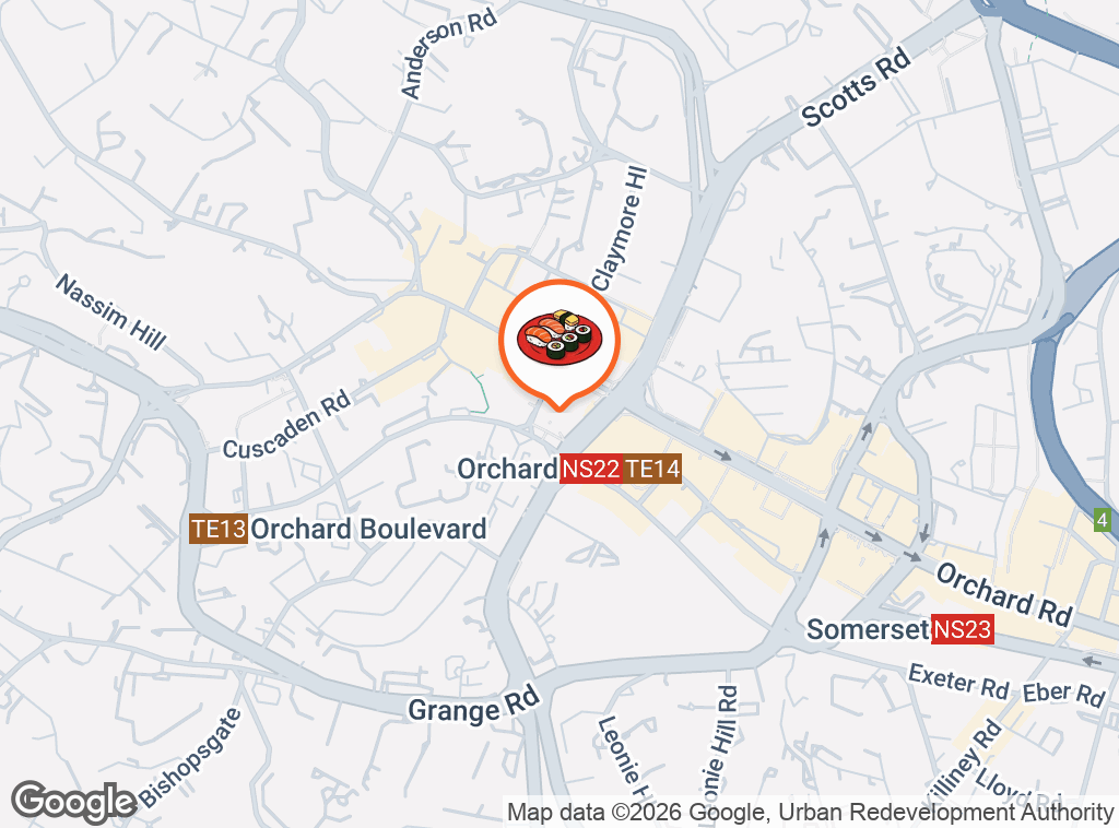 Map of UYA Unagi Singapore (Wheelock)