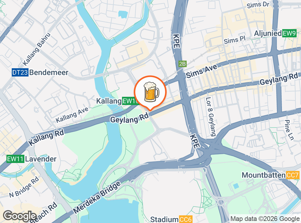 Map of American Taproom, Geylang