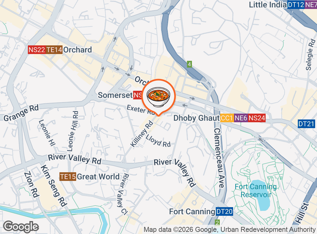 Map of 87 Just Thai Killiney
