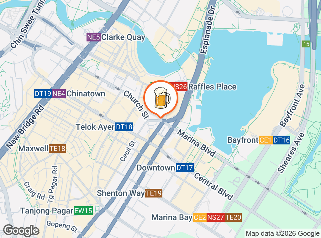 Map of The Autobus @ Raffles Place (Formally Autobar)