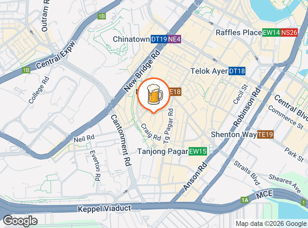 Map of SG Taps Restaurant