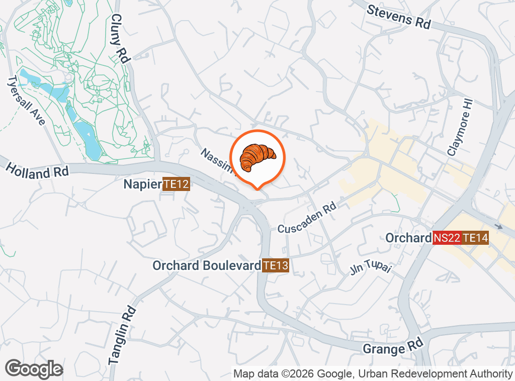 Map of Nassim Hill Bakery Bistro Bar
