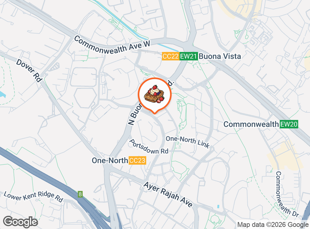 Map of Burnt Cones Gelato (One North)