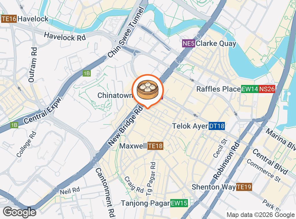 Map of Huda Restaurant SG 胡大饭店