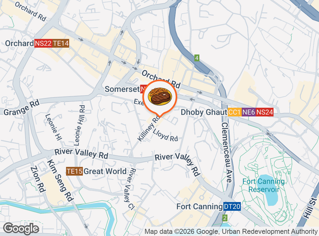 Map of BB&B - Bread, Beer & Brez'n (Killiney Road) - Biergarten & Restaurant