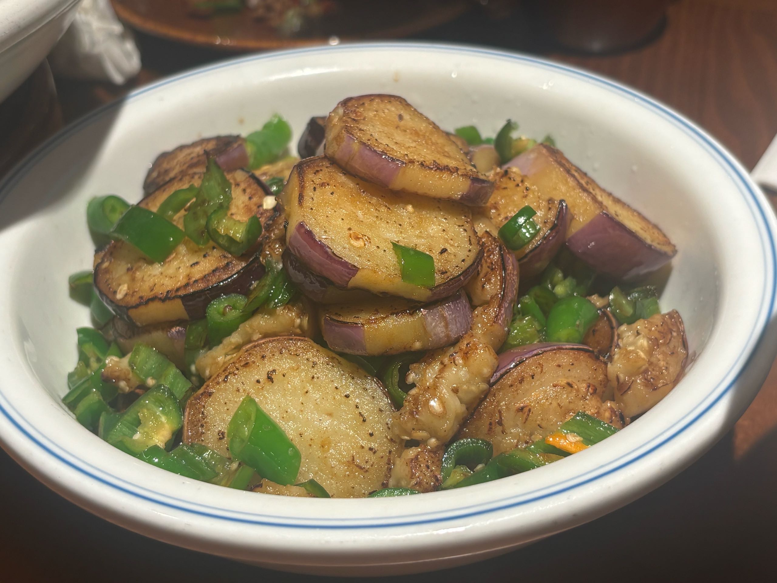 青椒煎茄子