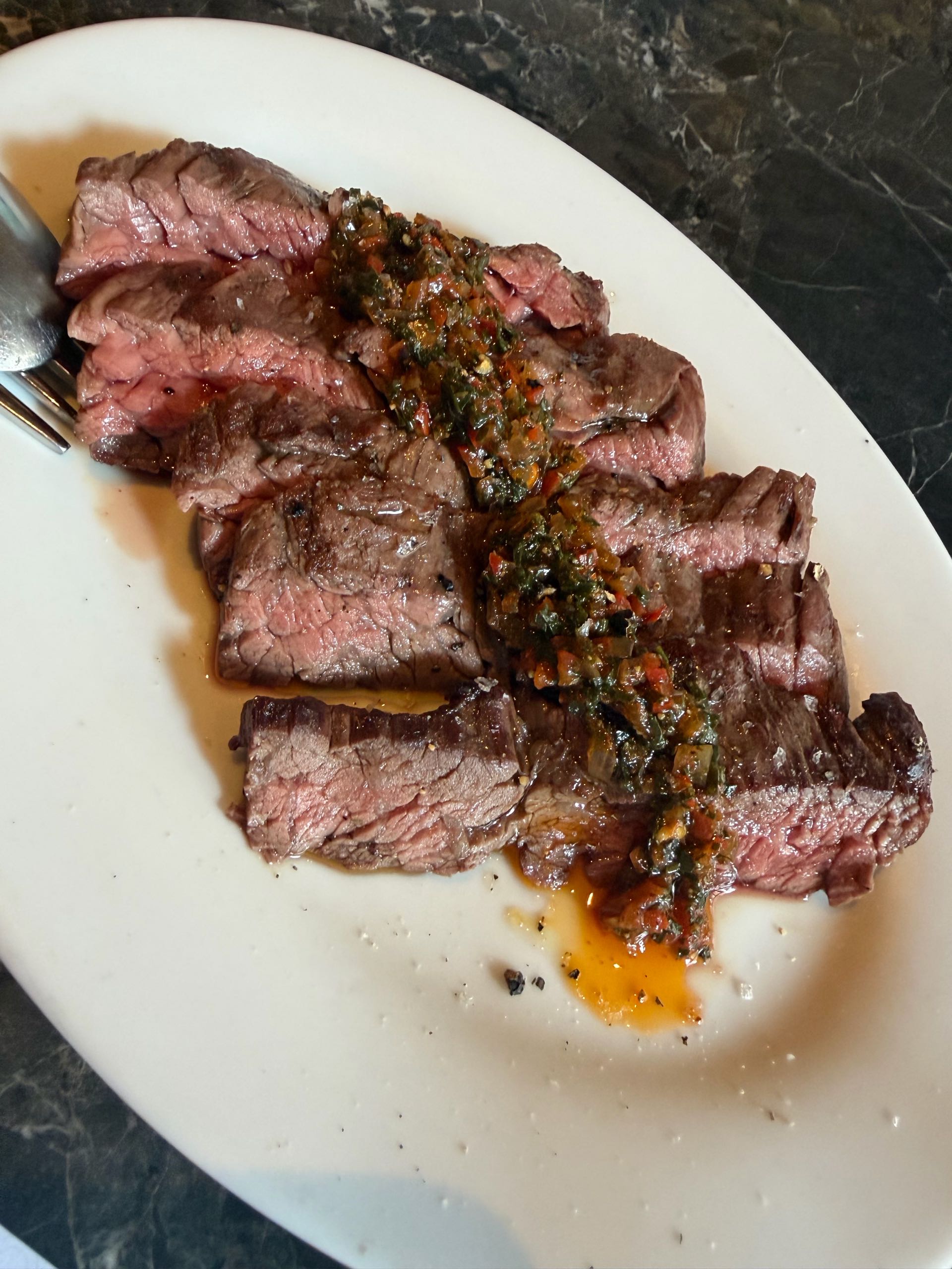 150gr Wagyu inside skirt, chimichurri