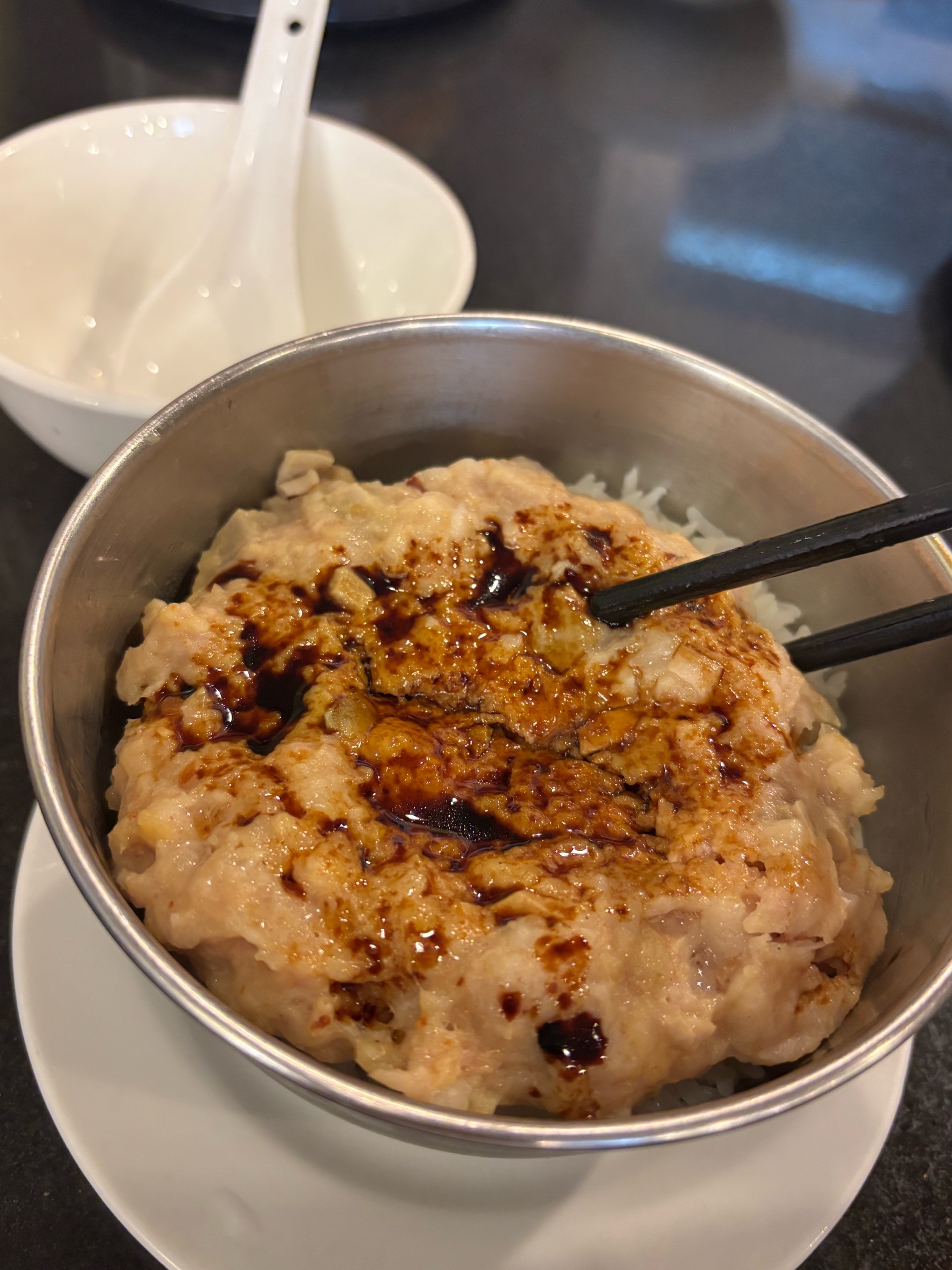 榨菜肉饼饭